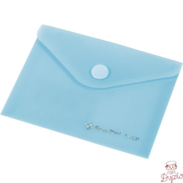 Teczka kopertowa A7 przezroczysta C4531 niebieska 0410-0053-03 Panta Plast