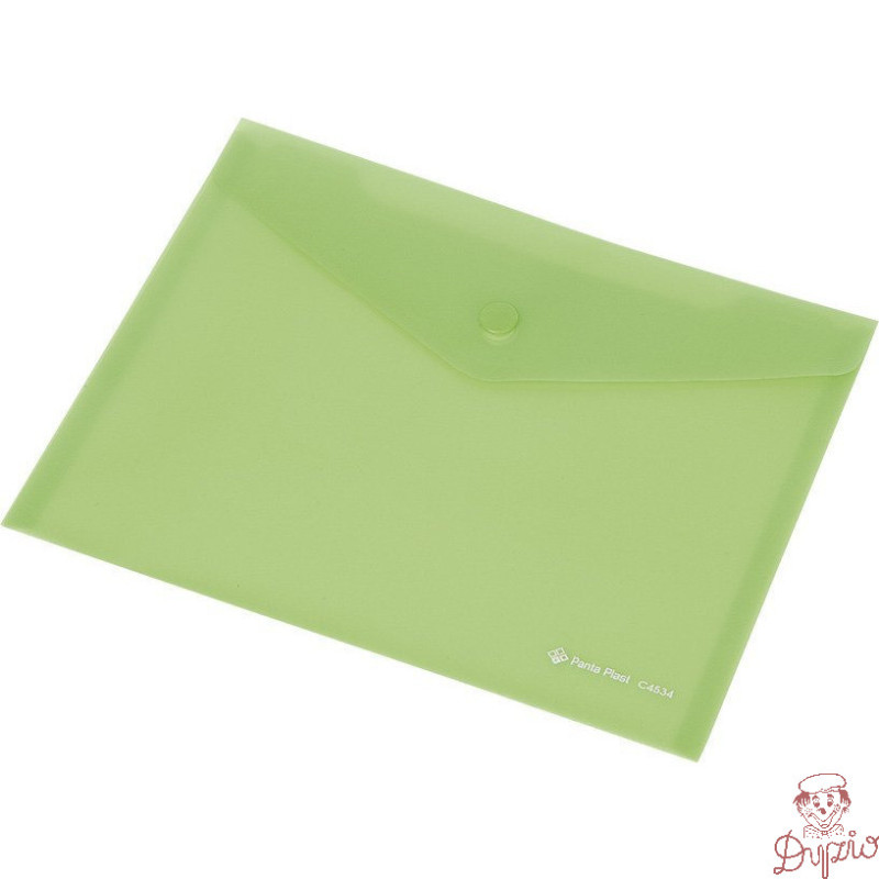 Teczka kopertowa A7 przezroczysta C4531 zielona 0410-0053-04 Panta Plast