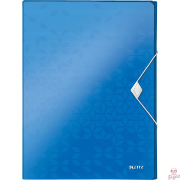Teczka z gumką LEITZ WOW 30mm 250k A4 niebieska 46290036