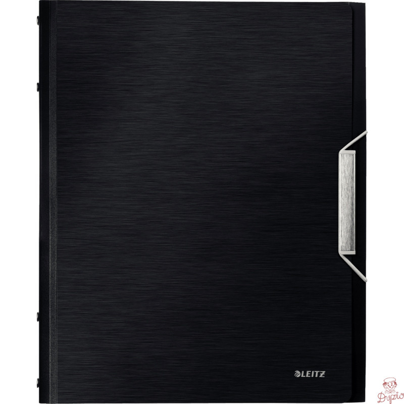 Teczka 12 przeródek A4 200k satynowa czerń LEITZ STYLE 39960094