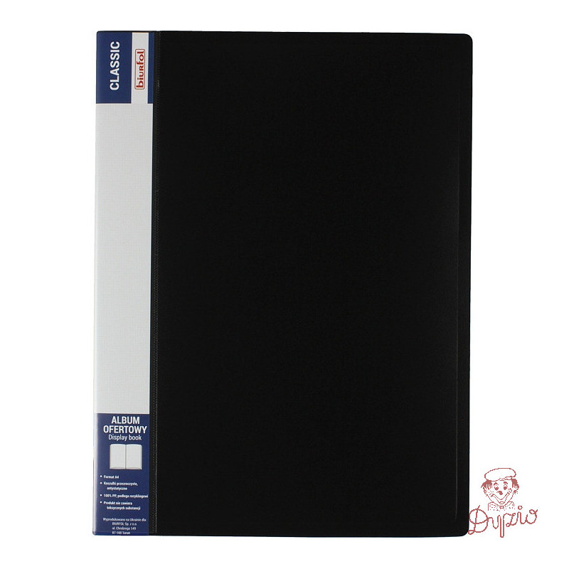 Album ofertowy na dokumenty 10 kieszeni CLASSIC czarny AOF-01-05 BIURFOL