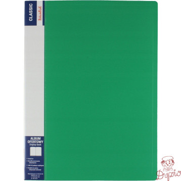 Album ofertowy na dokumenty 10 kieszeni CLASSIC zielony AOF-01-02 BIURFOL