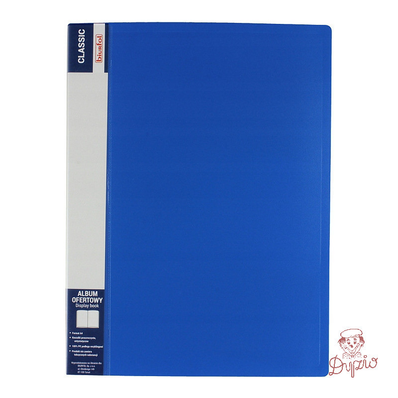 Album ofertowy na dokumenty 20 kieszeni CLASSIC niebieski AOF-02-03 BIURFOL