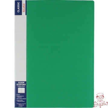 Album ofertowy na dokumenty 20 kieszeni CLASSIC zielony AOF-02-02 BIURFOL