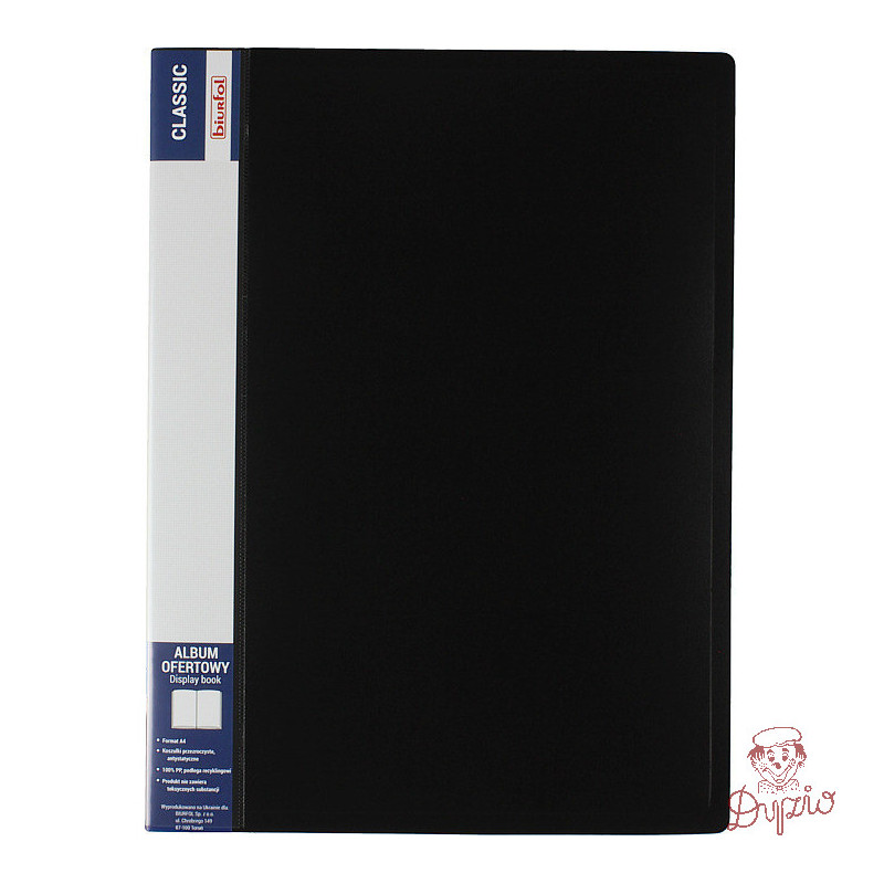 Album ofertowy na dokumenty 60 kieszeni CLASSIC czarny AOF-06-05 BIURFOL