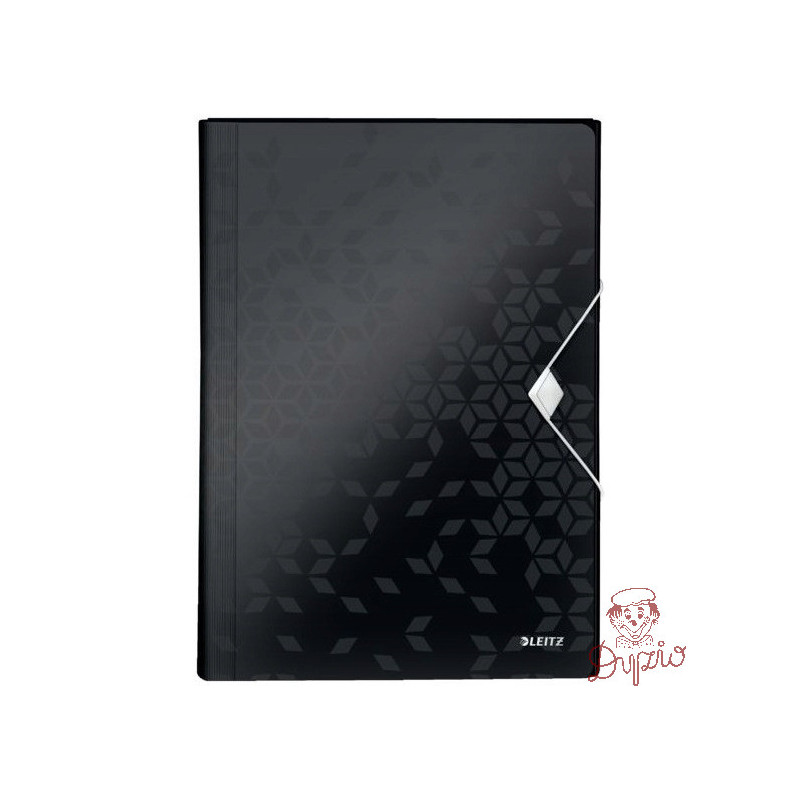 Teczka z 6 przegródkami PP Leitz WOW, czarna 45890095