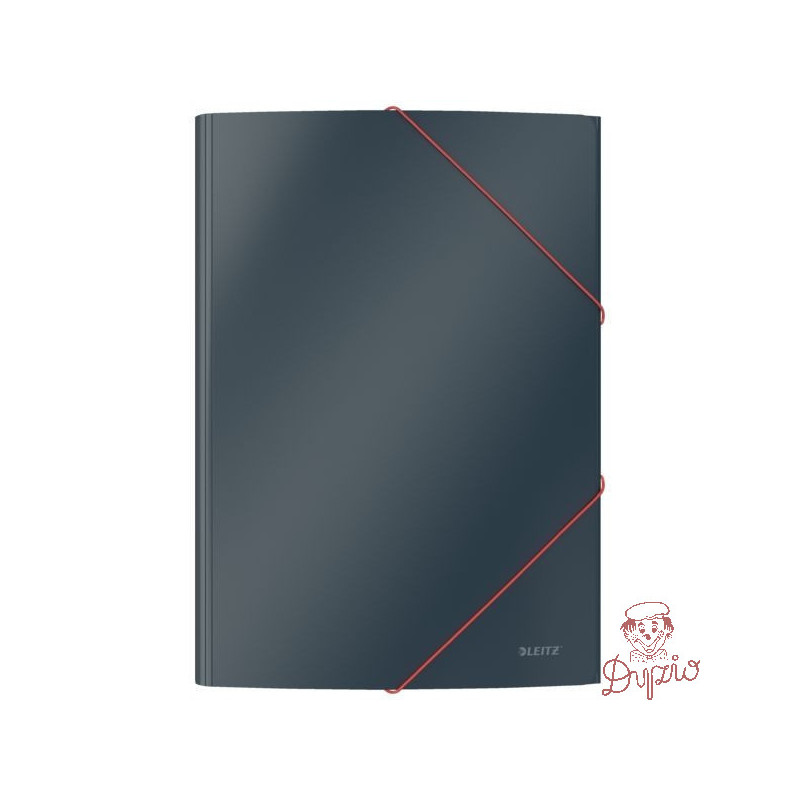 Teczka kartonowa z gumką, A4, szara 30020089