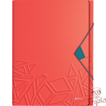 Teczka z przegródkami Leitz Urban Chic, PP, A4, mieści 250 kartek, czerwona 39970020
