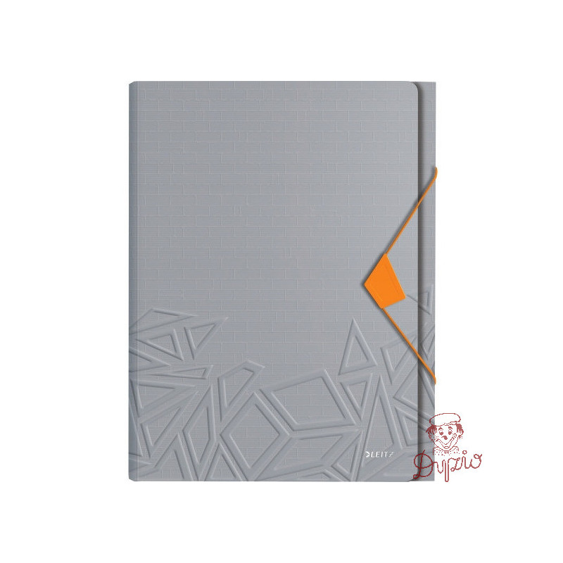 Teczka z przegródkami Leitz Urban Chic, PP, A4, mieści 250 kartek, szara 39970088