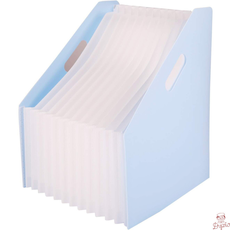 Organizer wolnostojący harmonijkowy A4 MACARON niebieski B41102 BLUE DELI