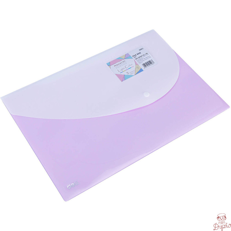 Teczka kopertowa na zatrzask MACARON fioletowa 5506 VIOLET DELI