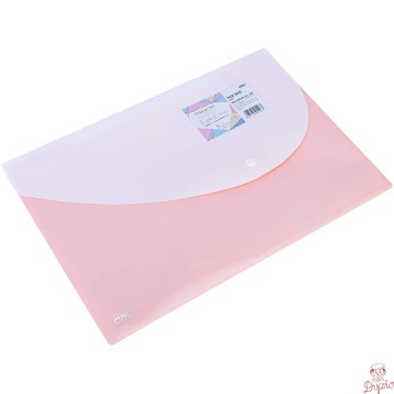 Teczka kopertowa na zatrzask MACARON różowa 5506 PINK DELI