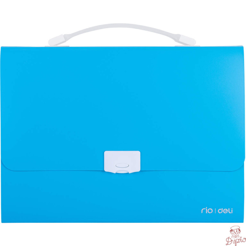 Teczka z rączką 13-przegródek RIO niebieska 38126 BLUE DELI