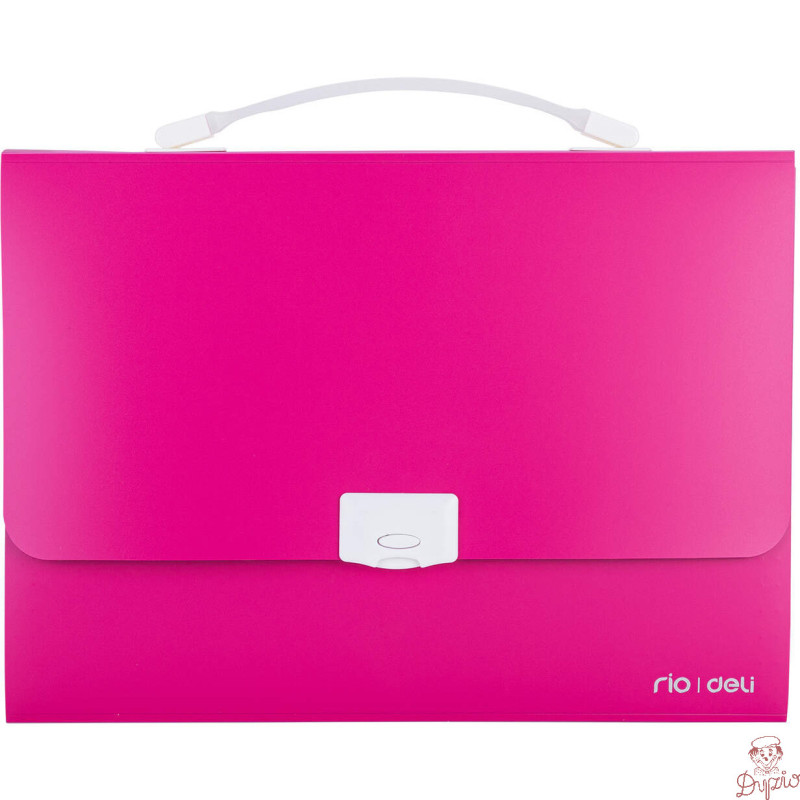 Teczka z rączką 13-przegródek RIO różowa 38126 PINK DELI