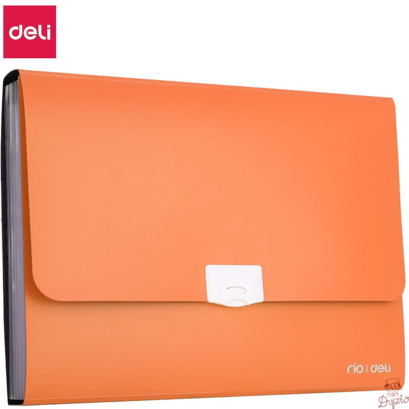 Teczka z rączką 7-przegródek RIO pomarańczowa 38125 ORANGE DELI