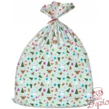 Worek upominkowy CHRISTMAS plastik XXL mix wzorów 92x110 PaKaDo