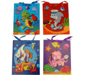 Torebka prezentowa 26x32x10cm dziecięca rybki ROZETTE