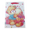 Torebka prezentowa 18x23x10cm A5 lux MISIE z brokatem ROZETTE