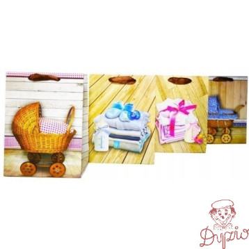Torebka prezentowa 18x20x8,5cm A5 lux BABY ROZETTE
