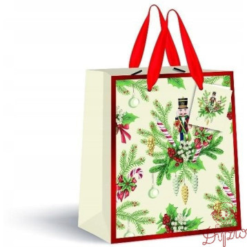 Torebka prezentowa duża Cream Boże Narodzenie 190g 33x46x13cm INTERDRUK