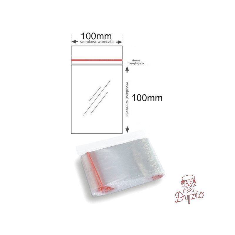 Torebki strunowe 100x100mm (100szt)