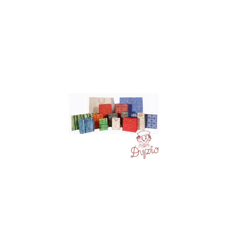 Torebka prezentowa 33x17x10cm karbowana mix kolor N-6 ROZETTE