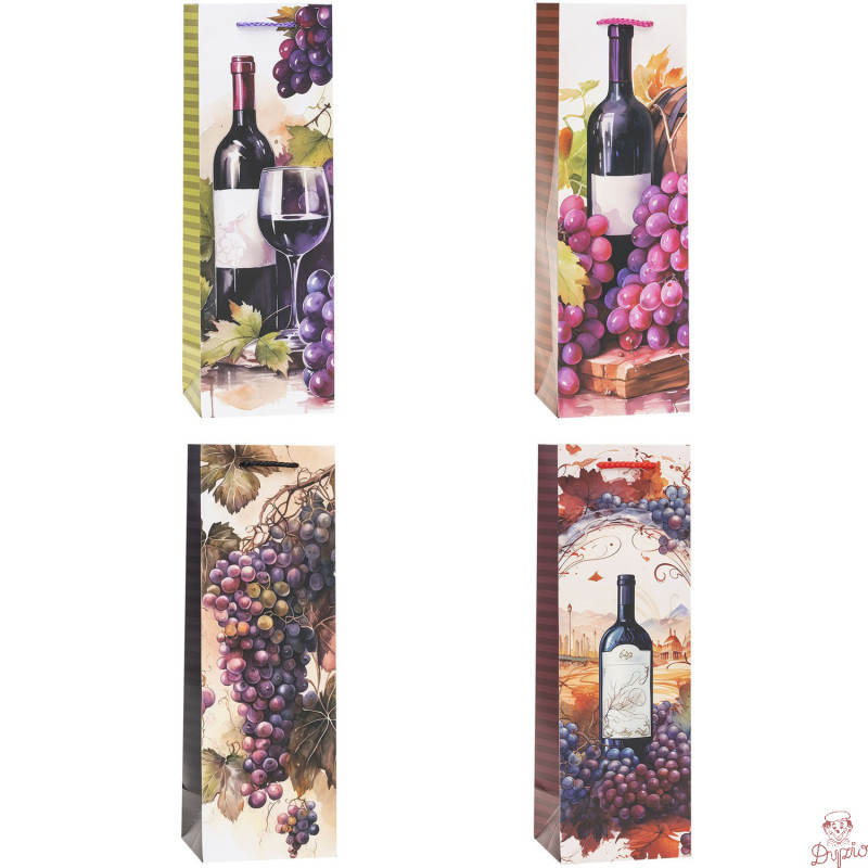 Torebka prezentowa 12x36x9cm Lux TBF-24048-BB ROZETTE
