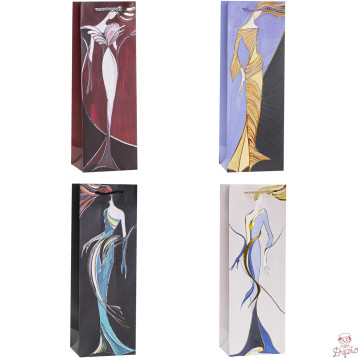 Torebka prezentowa 12x36x9cm TBG-24003-HS-BB ROZETTE