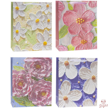 Torebka prezentowa 26x32x12cm TK-24042-GL-A4 ROZETTE