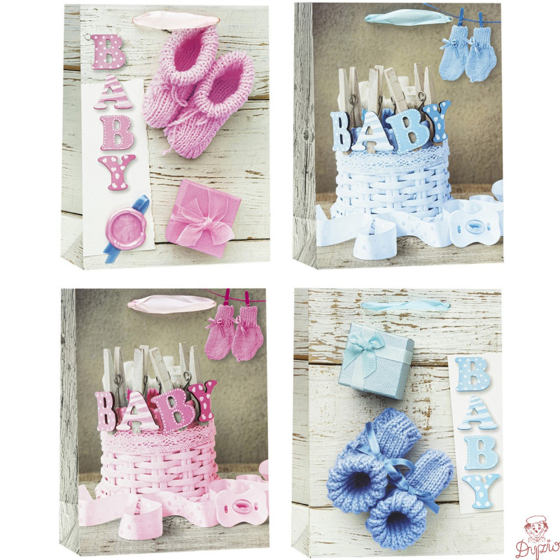 Torebka prezentowa 18x24x9cm Lux 210gsm Baby C A5 ROZETTE