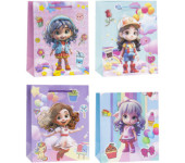 Torebka prezentowa 26x32x10cm dla dziewczynek TD-24081-3D-A4 ROZETTE