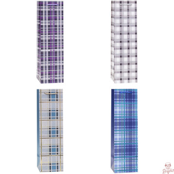 Torebka prezentowa 11x38x11cm na butelkę TBG-24174-HS-BB ROZETTE
