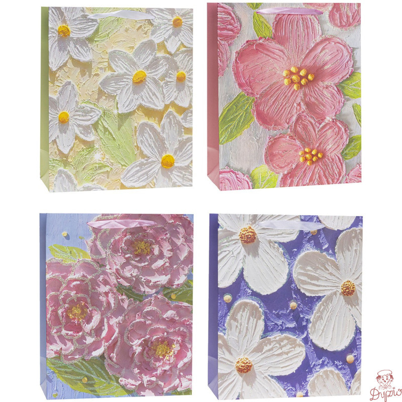 Torebka prezentowa 18x23x10cm TK-24042-GL-A5 ROZETTE