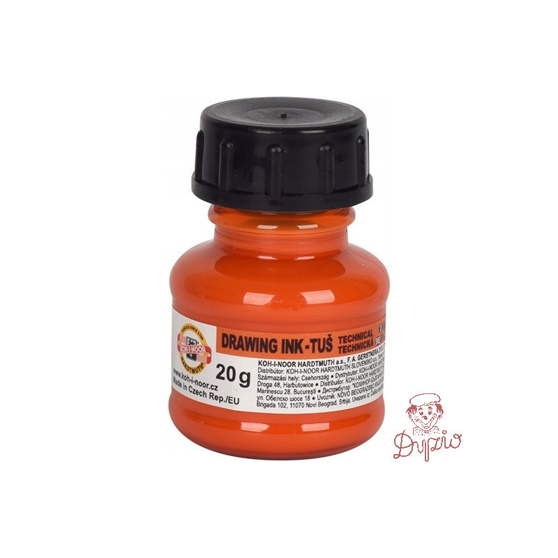 Tusz kreślarski 20g pomarańczowy 1417003 KOH-I-NOOR