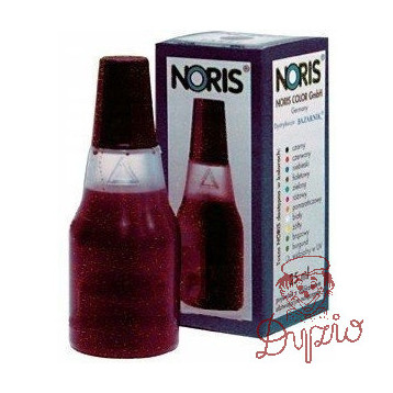 Tusz NORIS 110S 25ml czerwony wodny do znakowania papieru NO110SCE/10