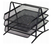 Półka na dokumenty NATUNA A4 siatka czarna (3szt) 350x300x275mm