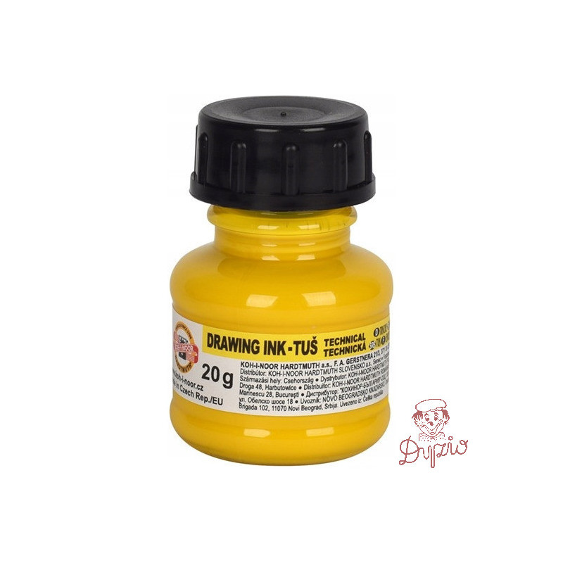 Tusz kreślarski 20g żółty 1417002 KOH-I-NOOR