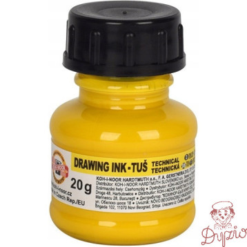 Tusz kreślarski 20g żółty 1417002 KOH-I-NOOR