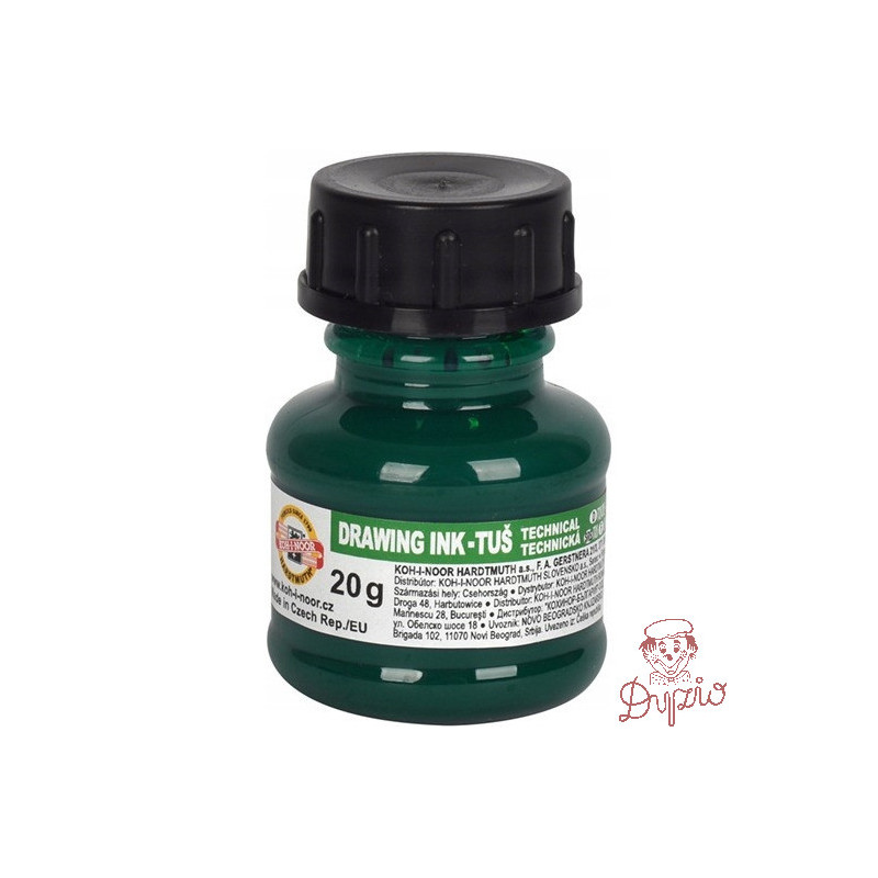 Tusz kreślarski 20g zielony 141726 KOH-I-NOOR