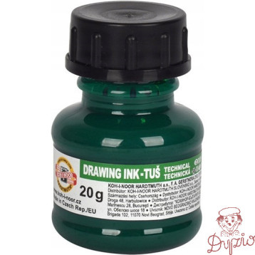 Tusz kreślarski 20g zielony 141726 KOH-I-NOOR