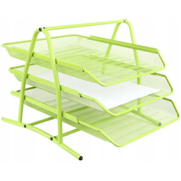 Półka na dokumenty NATUNA A4 siatka limonkowa (3szt) 350x300x275mm Półka na dokumenty NATUNA A4 siatka limonkowa (3szt) 350x300x275mm
