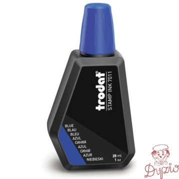 Tusz wodny do pieczątek 7011 niebieski do znakowania papieru 28ml TRODAT