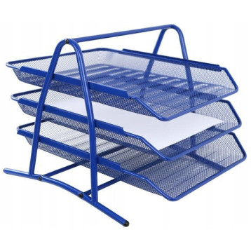 Półka na dokumenty NATUNA A4 siatka niebieska (3szt) 350x300x275mm Półka na dokumenty NATUNA A4 siatka niebieska (3szt) 350x300x275mm
