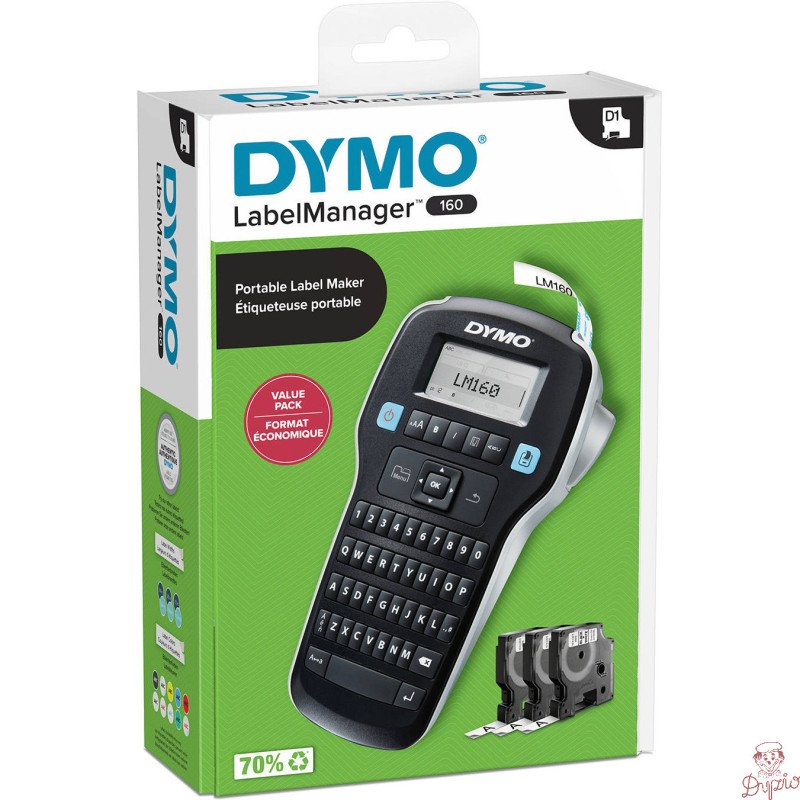Drukarka DYMO LabelManager 160 + 3 taśmy 2181011 DYMO