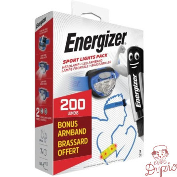 Latarka czołowa ENERGIZER Vision 200lm + opaska led + 3xAAA/LR03