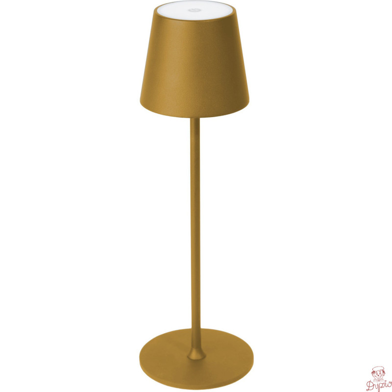 Lampka restauracyjno-barowa led PLATINET złota 4W 400lm wodoodporna z akumulatorem 4000mAh (45927)