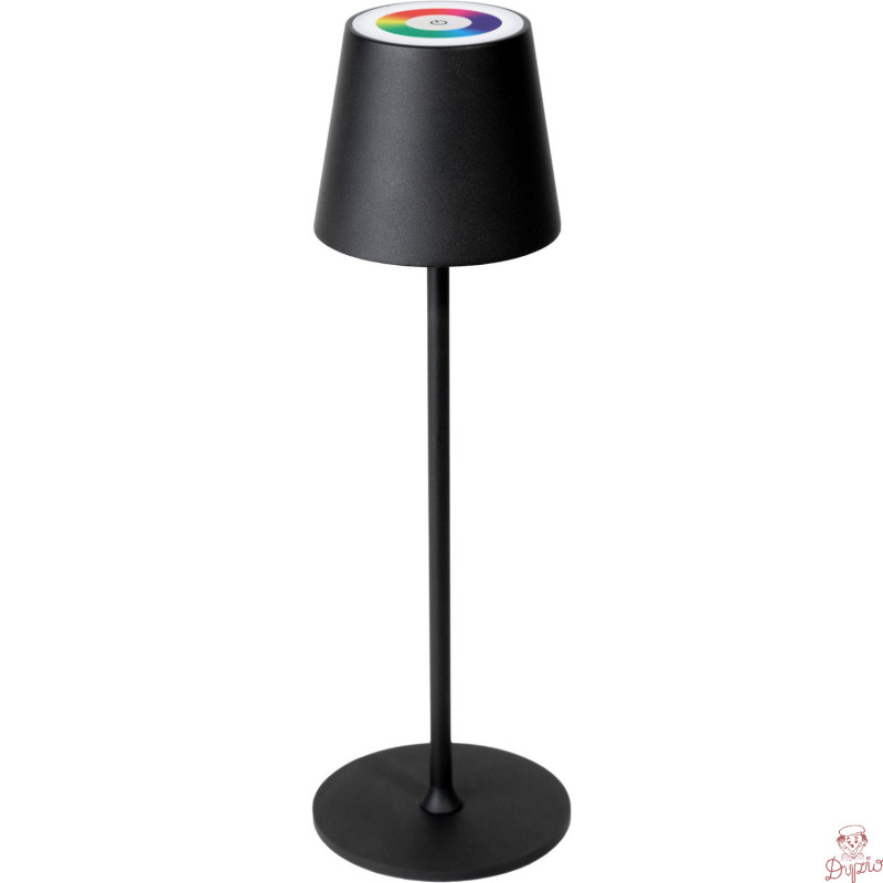 Lampka restauracyjno-barowa led PLATINET czarna RGB 4W 400lm wodoodporna z akumulatorem 4000mAh (PTL44RGB)