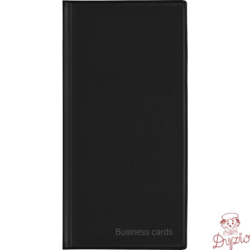 Wizytownik Etui na 96 wizytówek Premium czarny WI-24-01 BIURFOL