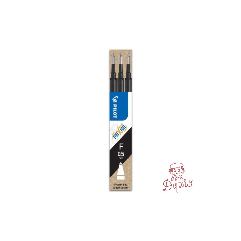 Wkład FRIXION CLIKER 0,5mm czarny (3szt) PIBLS-FR5-B-S2-E PILOT