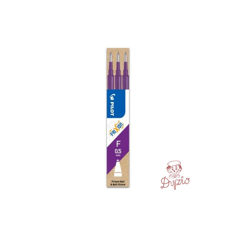 Wkład FRIXION CLIKER 0,5mm fioletowy (3szt) PIBLS-FR5-V-S3-E PILOT